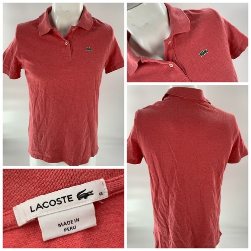 Lacoste Alligator Polo Shirt M Women Sz 