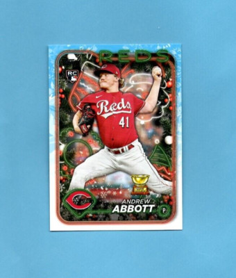 2024 Topps Holiday ANDREW ABBOTT #H82 Baseball Rookie Cincinnati REDS RC 