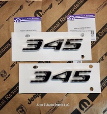 NEW 2023 Dodge Charger or Challenger R/T Black/Chrome 345 Fender Nameplates, OEM