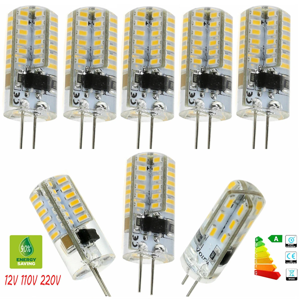10-Pack E12 Candelabra C7 LED Bulbs – Red/Blue/Green, 2.5W, 110V, 3014 SMD