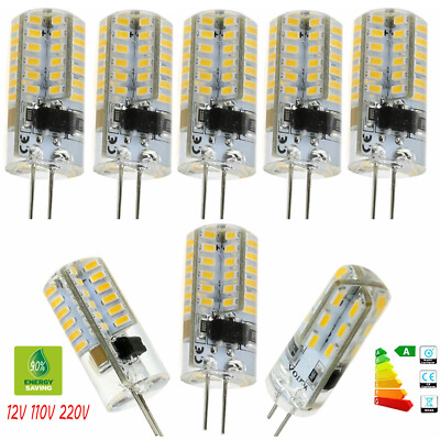 1/10X LED Silicone Crystal Bulb Mini G4 3014 SMD Light Lamp 3W 5W 12V 110V 220V