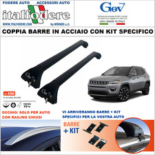 BARRE DA TETTO JEEP COMPASS Dal2016 Portatutto Portapacchi GEV 9200+9268 Acciaio
