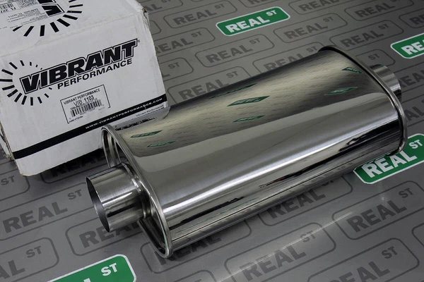 Vibrant Performance StreetPower Oval Muffler 3" Inlet/Outlet (Center-Center)