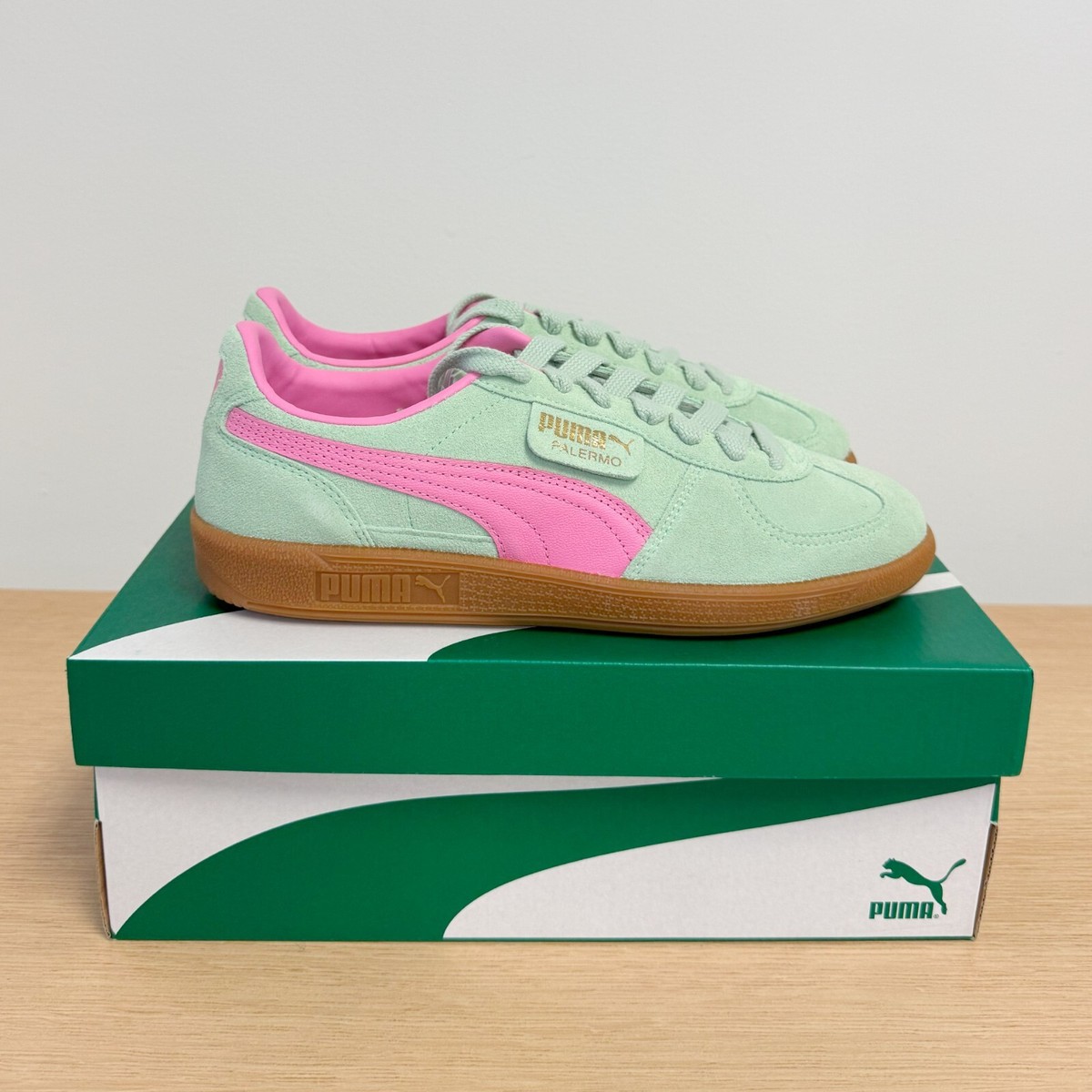396463 02] PUMA PALERMO - Fresh Mint Fast Pink | eBay