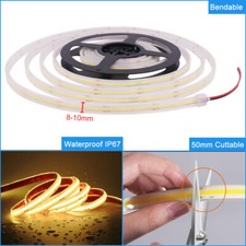 12V IP67 Waterproof COB LED Strip Light 320 384 480 528 LEDs 5m COB Flexible LED