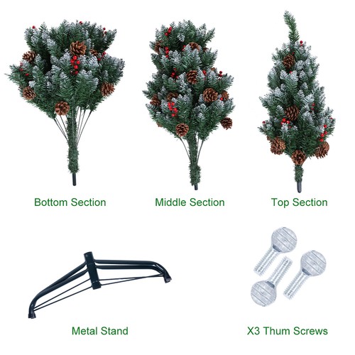 1.8MChristbaum künstlicher Weihnachtsbaum PVC Tannenbaum Künstlich Tanne Ständer - Bild 12 von 12