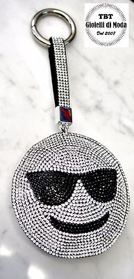 Schlüsselanhänger Smail Emoji Gesicht Glücksbringer 3D, Anhänger Rucksack Damentasche