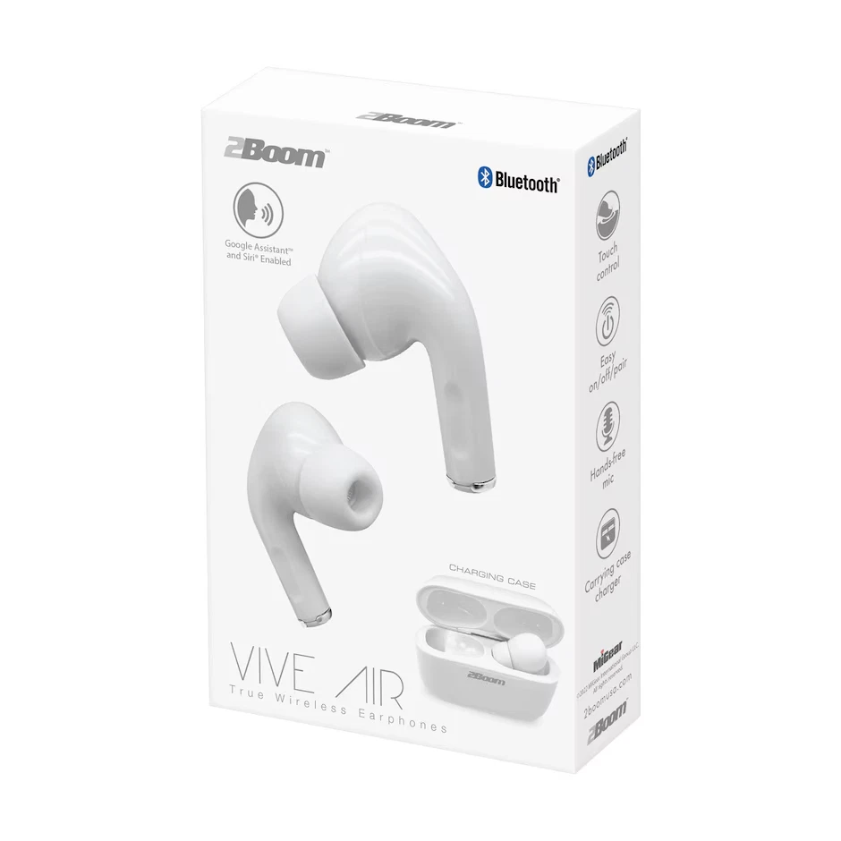 2BOOM BLUETOOTH VIVE AIR ECOUTEUR INTRA AURICULAIRE AVEC BOITE DE RANGEMENT - Photo 2/3
