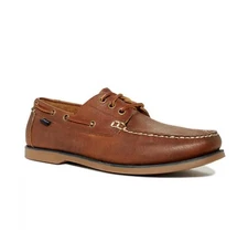 POLO RALPH LAUREN Men's Bienne Oil Tumbled Leather Boat Shoes Tan US 8.5 D