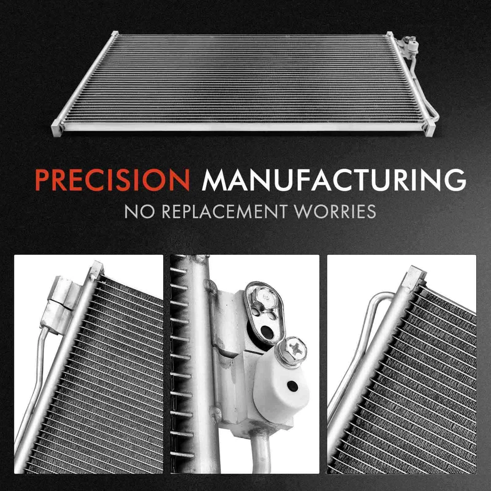 Kit de montaje de condensador de CA y ventilador de refrigeración único para Ford Mustang 2001-2004 4,6 L Foto 4 de 4