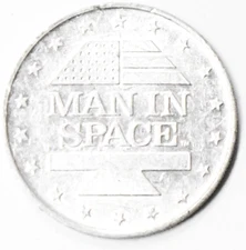 Mercury VI Man In Space Aluminum Token 26mm John Glenn