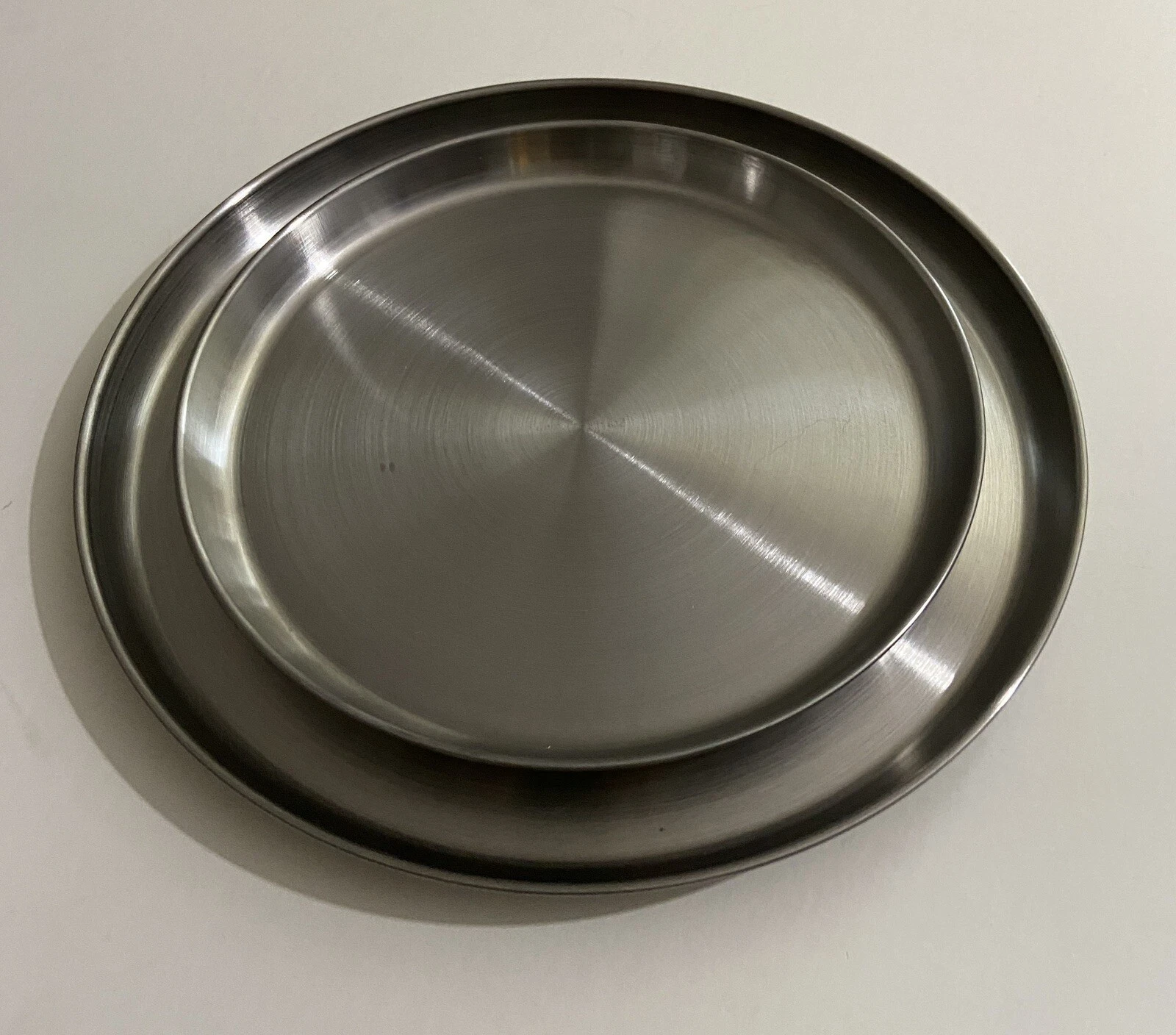 Stainless steel cooking pans for toaster oven and range oven, set of 2