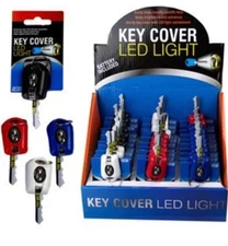 1 Pc Key Cover LED Bright Light Keychain Torch Flashlight Keyring Case New