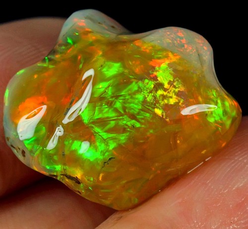 Spécimen D'Opale Fossile Australienne CP Multicolore - 6.5 Tcw (15x14 Mm) - Brut