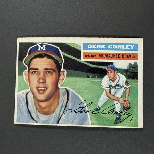 Gene Conley [Gray Back] #17 1956 Topps card