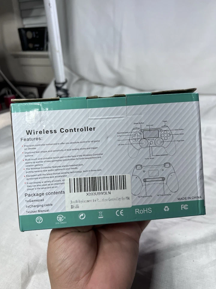 Wireless Controller for PS4, Wired P-4 Pro Controller with Paddles, Black P-4 - Image 3 of 4