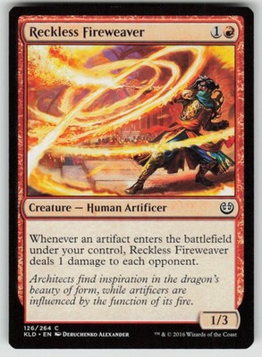 MAGIC: THE GATHERING RECKLESS FIREWEAVER 126 C KALADESH NM
