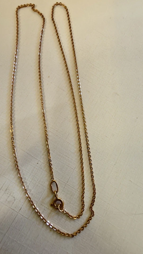 Стильная цепочка из розового золота 14 карат 585 - винтажная восточноевропейская - 20 дюймов - 50,8 см - #1951 - Изображение 4 из 4