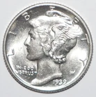 1939 Mercury Dime CHOICE BRILLIANT UNCIRCULATED (I245)