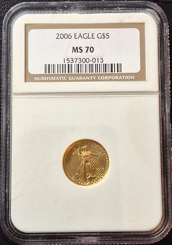 2006-P MS70 $5 GOLD AMERICAN EAGLE NGC CERT