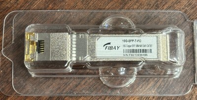Fibay 10G-SFP-T-FO Module 10G Copper 30M RJ45 Cat 6/7 Transceiver