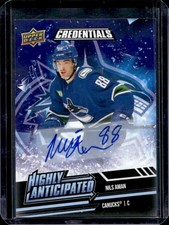 2022-23 Upper Deck Credentials Nils Aman Highly Anticipated Auto RC #HA-32