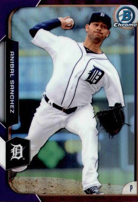 2015 Bowman Chrome Purple Refractors #40 Anibal Sanchez Card /250