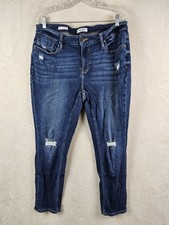Vigoss Women's Thompson Tomboy Distressed Denim Jeans Size 16