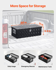 Heavy Duty Aluminum Truck Bed Tool Box, Black 628 628 628 628 628 628 628 628