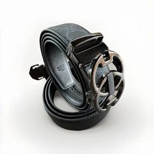 Mens Dress Belt Black Casual Fashion Ratchet Adjustable Automatic Buckle 28-40