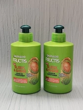 (Lot of 2) Garnier Fructis Sleek and Shine Leave In Conditioner with Argan Oil 