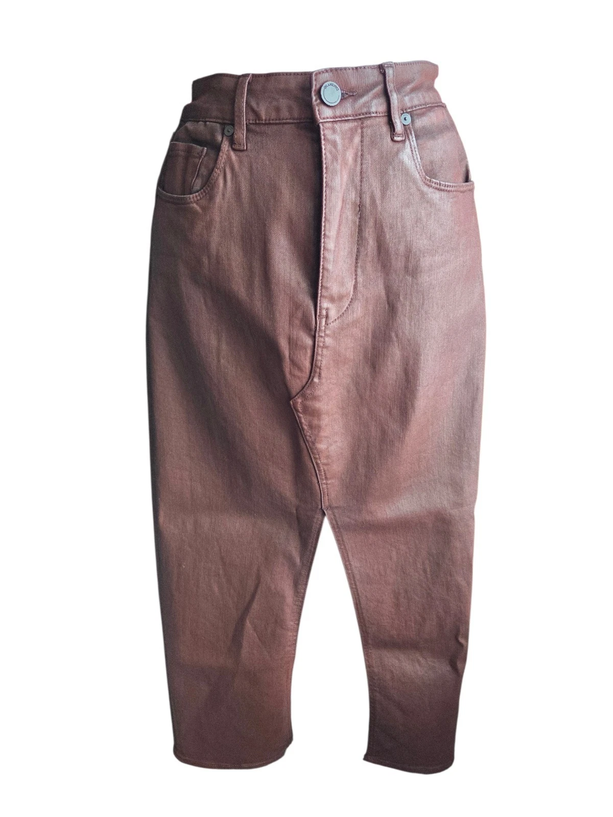 BlankNYC Coated Burgundy Midi Skirt Size 28