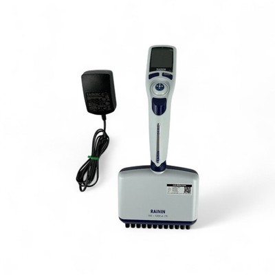 Rainin E4 XLS 12-Ch 100 1200 µL Electronic LTS Pipette + Charger Cal 3/26