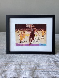 Framed LeBron James & Kobe Bryant Signed photo with COA included (Read Desc.)
