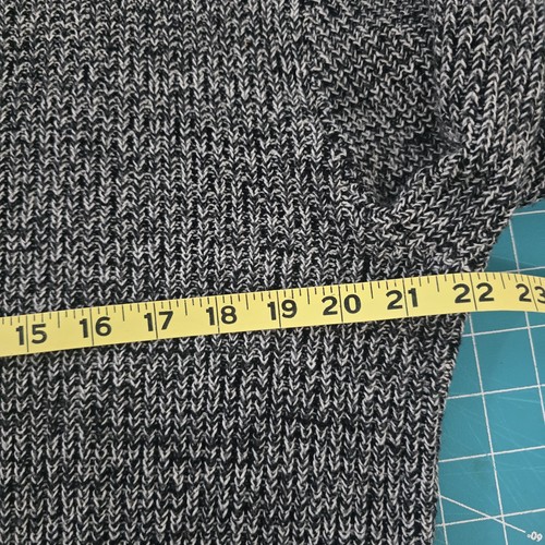 Maglione uomo Prince & Fox L nero grigio marmorizzato maglia manica lunga pullover casual - Foto 4 di 6
