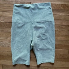 Five the Label Women’s Dancewear Biker Shorts High Waisted Heather Green Yoga