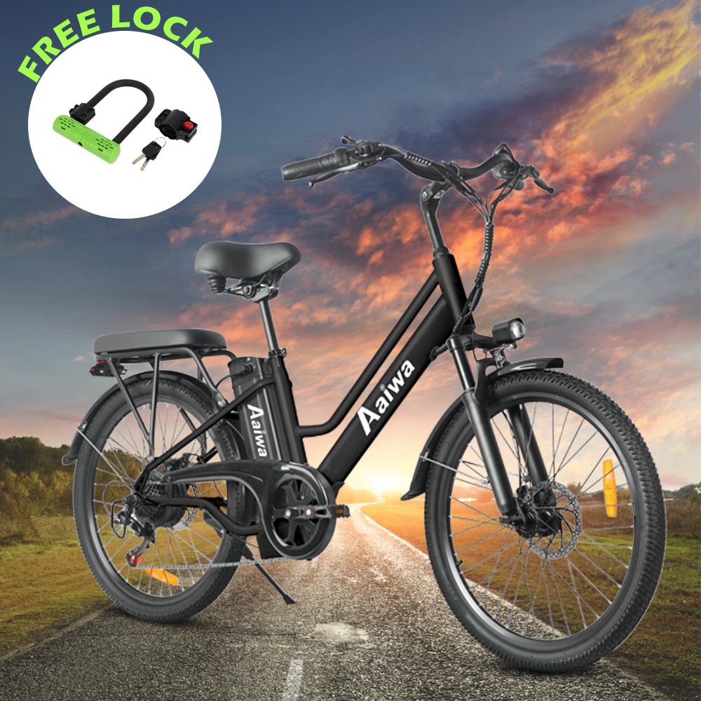 E-Bike 24'' for Adults 750W Electric Bike City Cruiser Bicycle