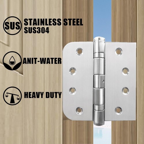 304 Stainless Steel Hinges Exterior Door Hinges Ball SUS304 Silver 4 inch - Picture 5 of 7