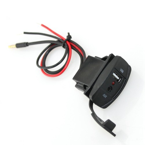 12V Car Audio Accessories 3.5mm Jack AUX/ USB Socket Adapter for aux usb socket - Afbeelding 3 van 9