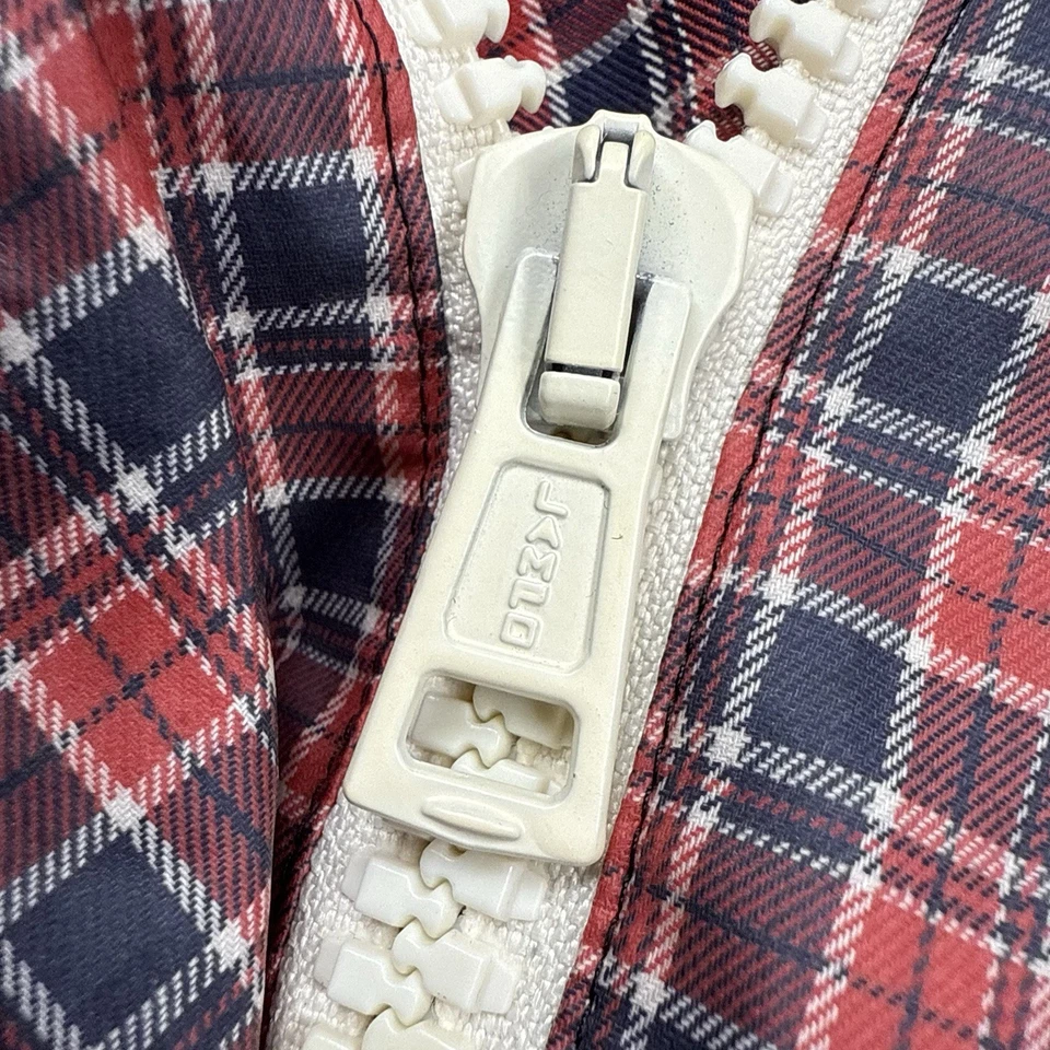 Cortavientos Band of Outsiders Para Hombres 3 Rojo Cuadros Goma Deportes al Aire Libre Retro Foto 3 de 4