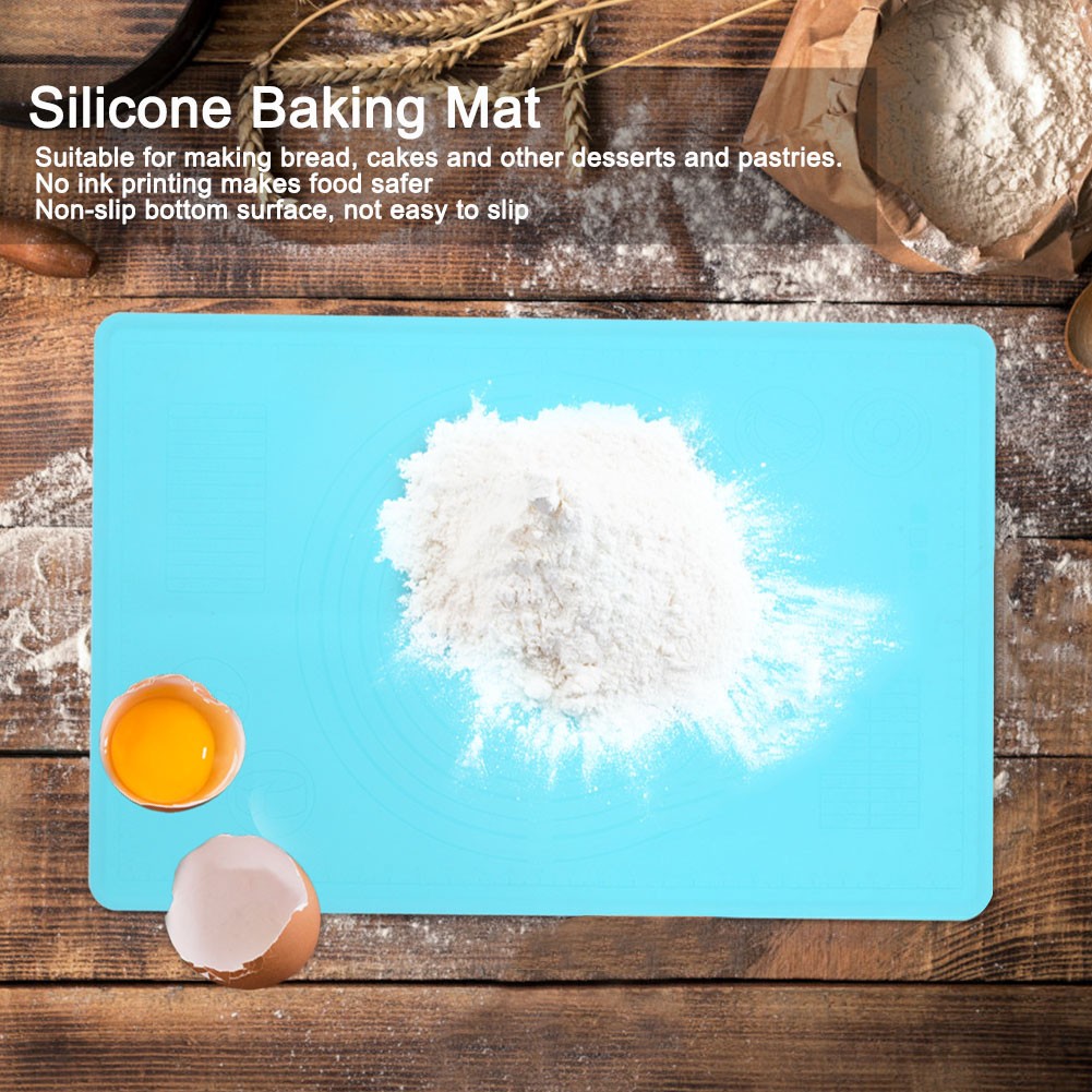 Silicone Baking Mat Dough Rolling Kneading Pastry Pad With Scale Kitchen VA.