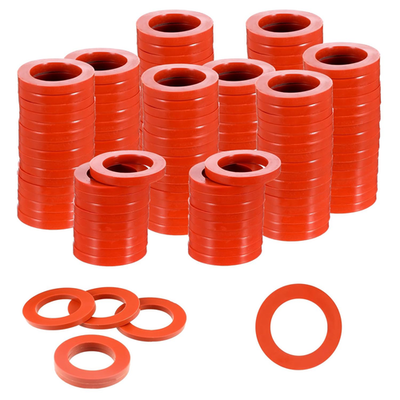 #ad 100 Pack Garden Hose Washers Rubber 3 4 Inch Heavy Duty Red O Ring Gaskets $13.02