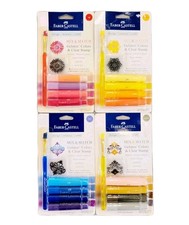 Lot Of 4 Faber-Castell Mix  Match Gelatos Colors Clear Stamp Brush Twist-Up NEW