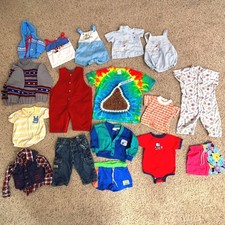 Vintage Baby Toddler Kid Boys Clothing Resell Lot - Unique Groovy Preppy Bright