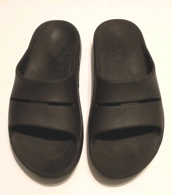 APL Oofos OOahh taglia 39 W 8 M 6 sandali neri comodi scarpe slip on da recupero