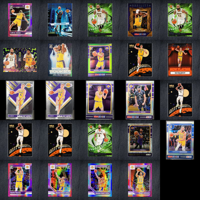 LA LAKERS Mixed Player Lot (24) TWENTY-FOUR Cards Lebron, Bronny, Knecht, Magic