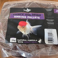 FishScience Fancy Goldfish Sinking Pellets 1kg Bulk Bag, Aquarium, Gardenpond