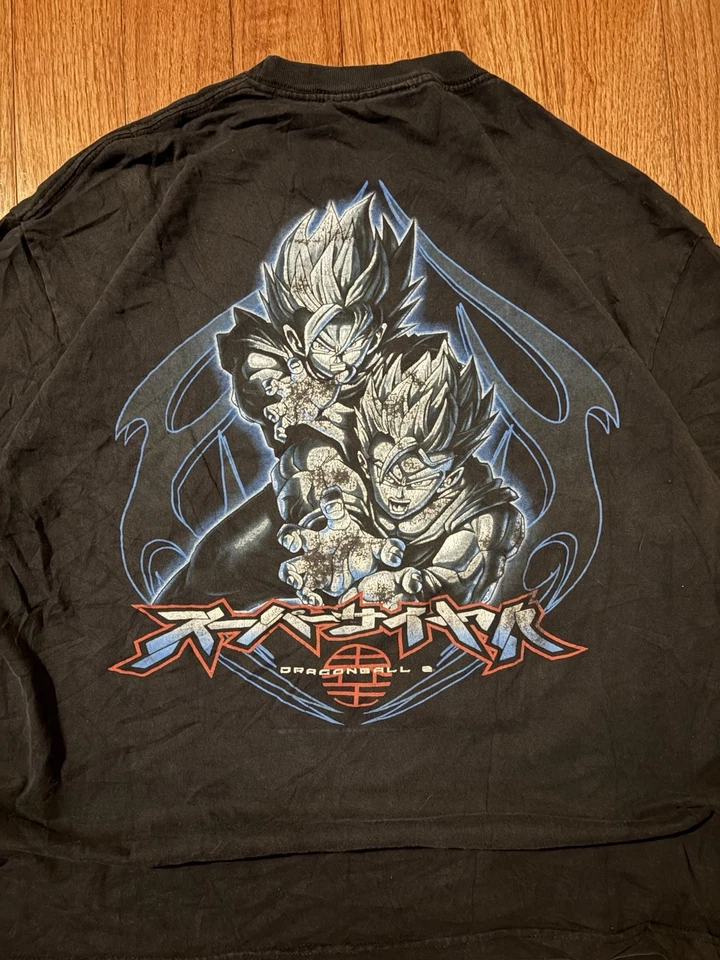 Camiseta Dragon Ball Z Super Saiyan Goku & Vegeta 2002 XL Vintage DBZ Anime Tee Foto 4 de 4