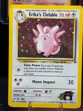 Erika's Clefable *EAR SWIRL* 3/132 Rare Gym Heroes Pokemon Unlimited Holo HP on eBay