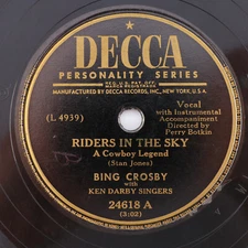 Bing Crosby – Riders In The Sky / Lullaby Land 1949 78 rpm Shellac Record 24618